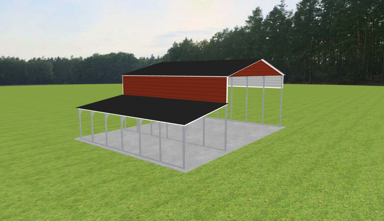3 Car Carport 28 x 30 x 14 — photo 1