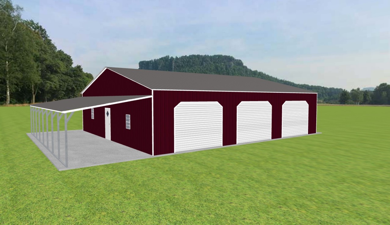 Garage with Lean To 40 x 45 x 10 — photo 1