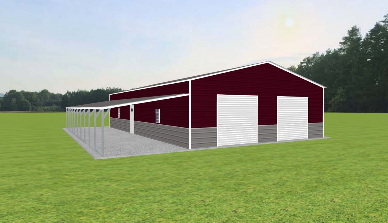 Garage with Lean To 30 x 50 x 10 — photo 1
