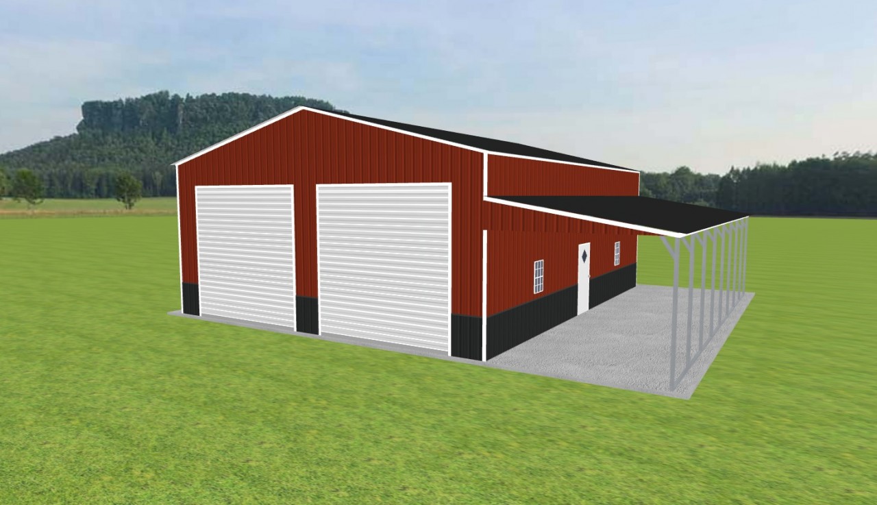 Garage with Lean To 32 x 40 x 14 — photo 1