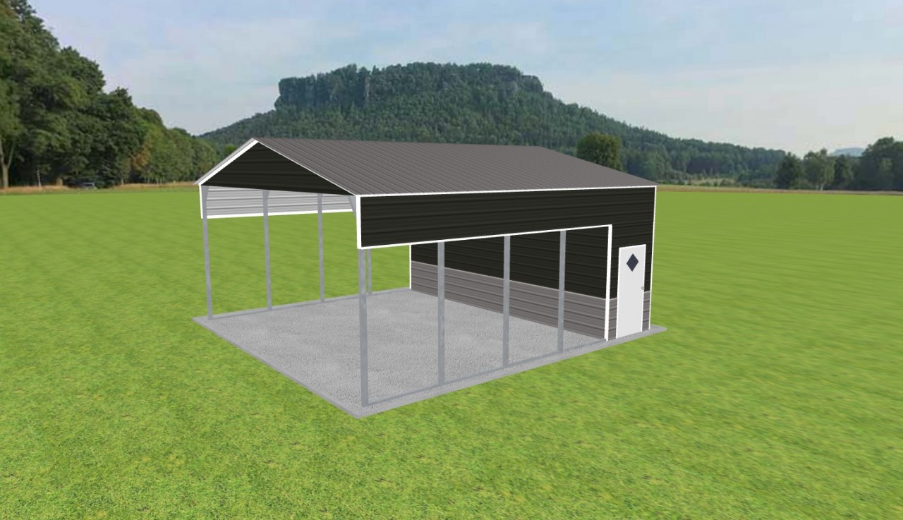Carport with Storage 24 x 25 x 11 — photo 1