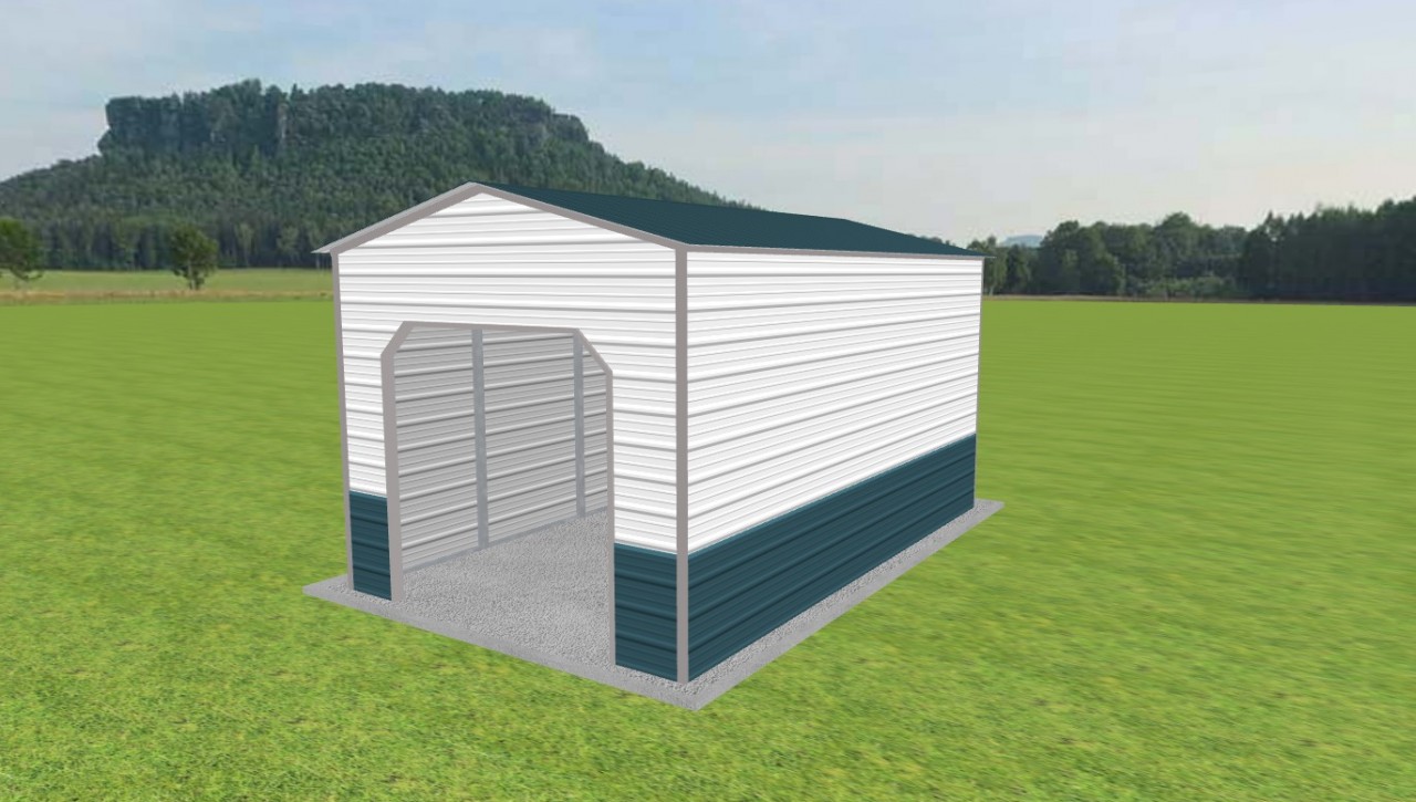 1 Car Enclosed Carport 12 x 20 x 10 — photo 1