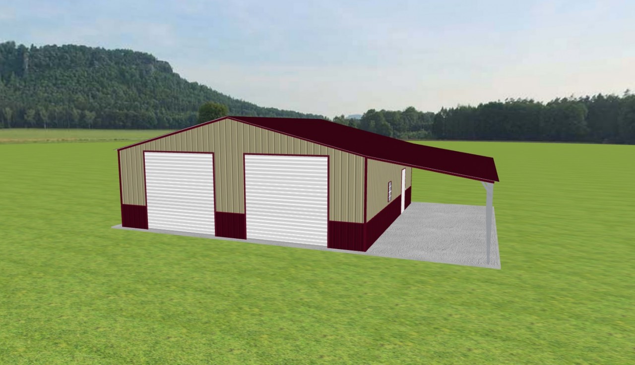 Garage with Lean To 32 x 30 x 10 — photo 1