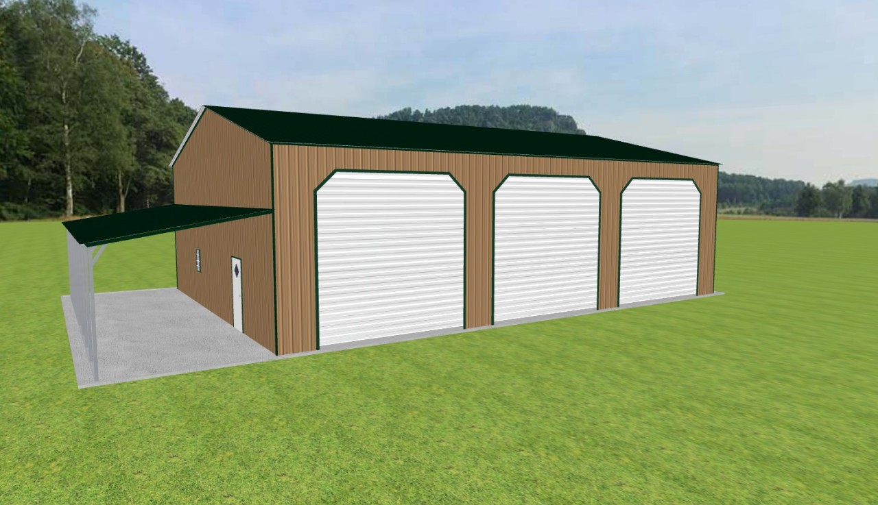 Garage with Lean To 40 x 55 x 16 — photo 1