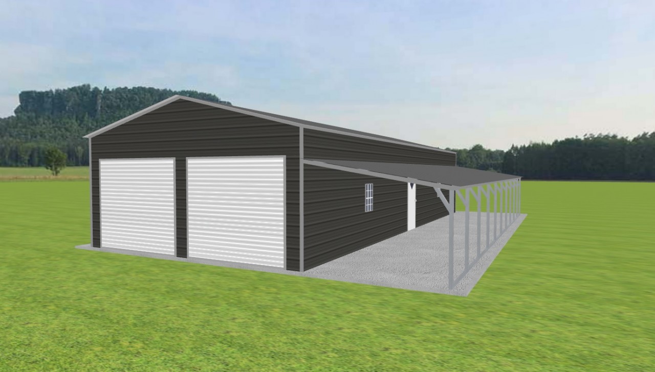 Garage with Lean To 22 x 50 x 10 — photo 1