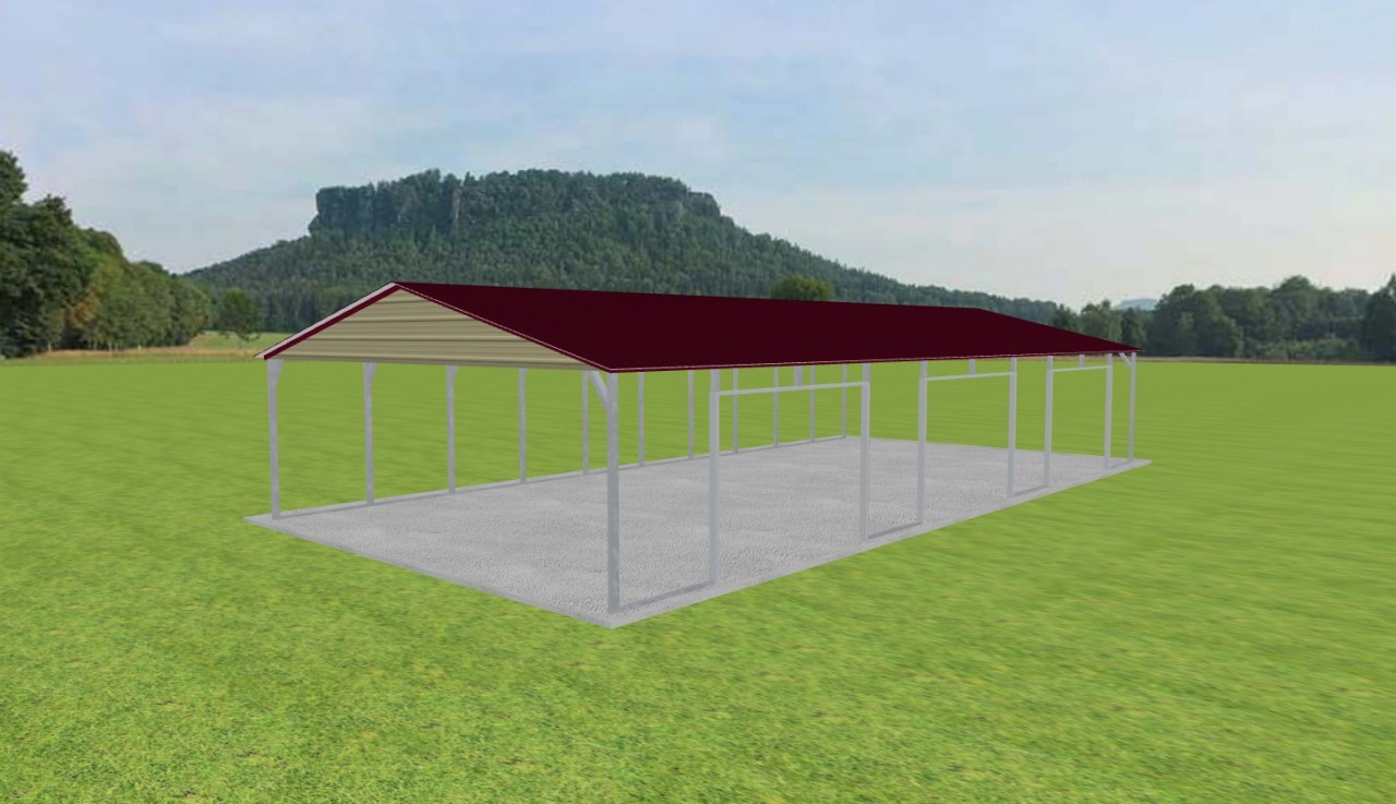 3 Car Carport 24 x 50 x 8 — photo 1