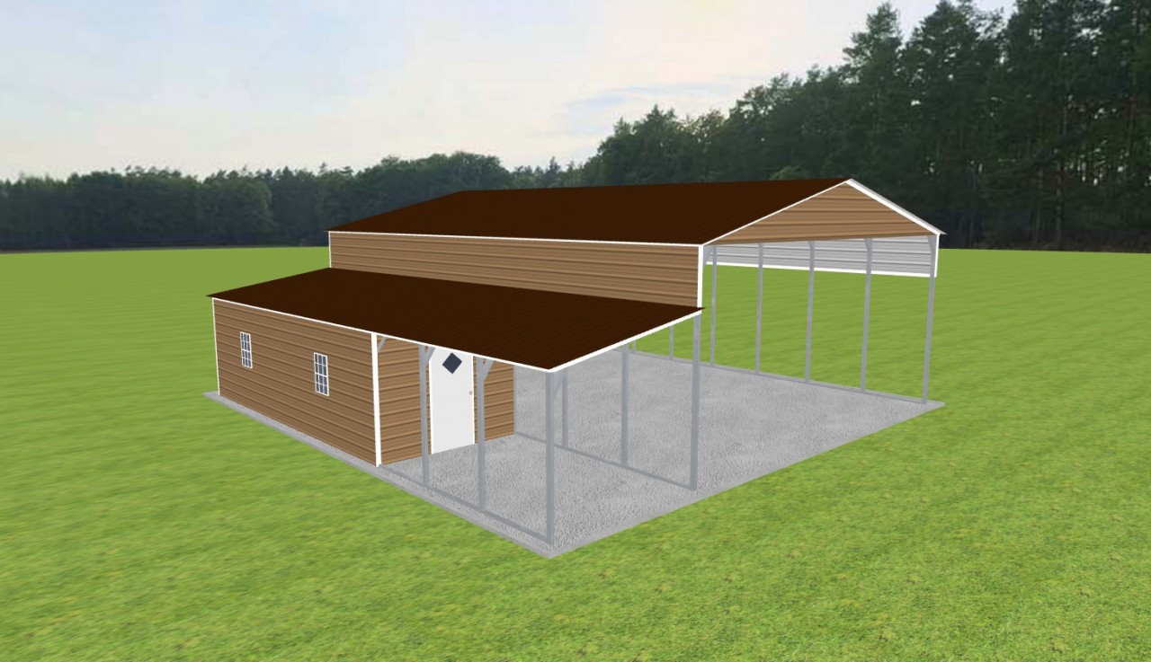 Carport with Storage 28 x 40 x 13 — photo 1
