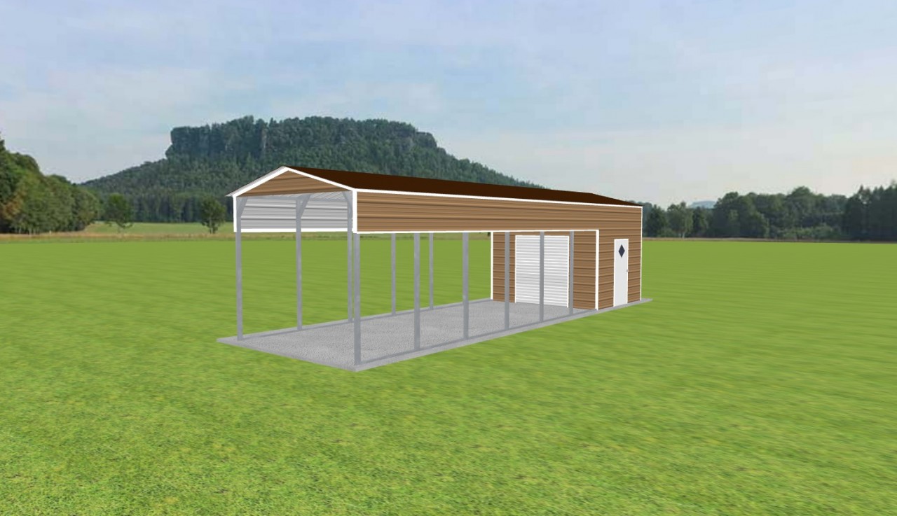 Carport with Storage 12 x 40 x 10 — photo 1