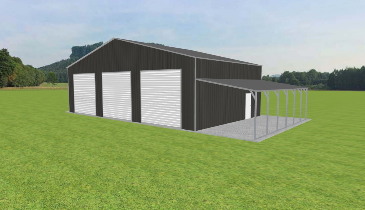 Garage with Lean To 50 x 30 x 14 — photo 1
