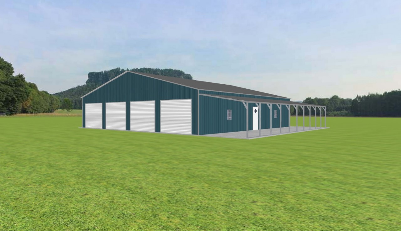 Garage with Lean To 50 x 50 x 10 — photo 1