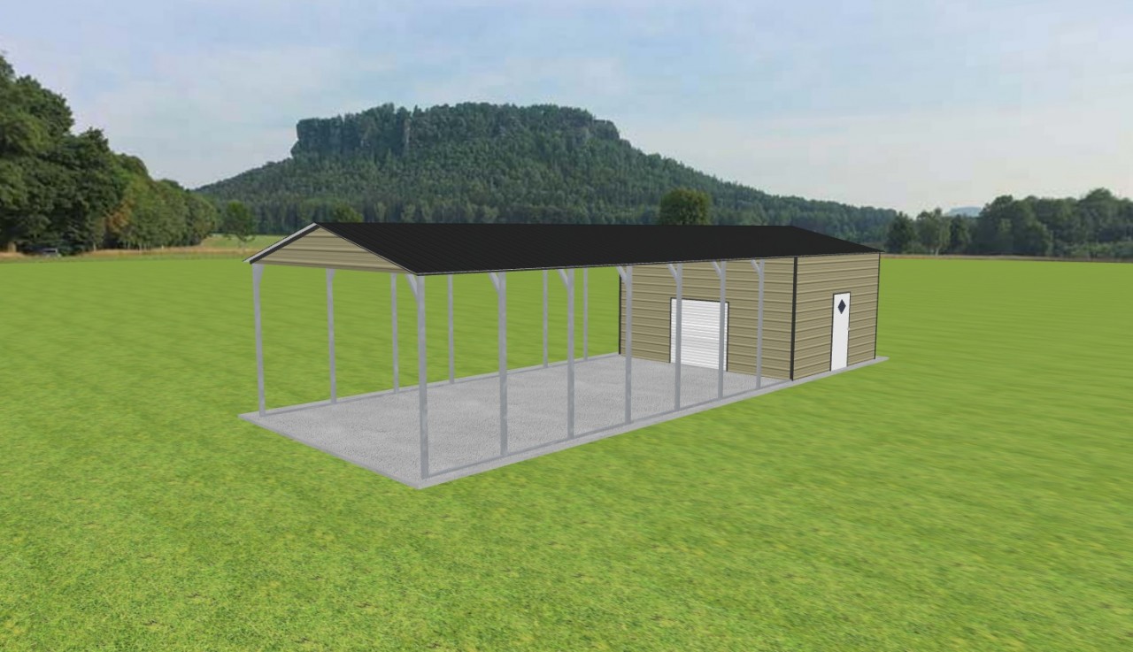 Carport with Storage 18 x 50 x 10 — photo 1