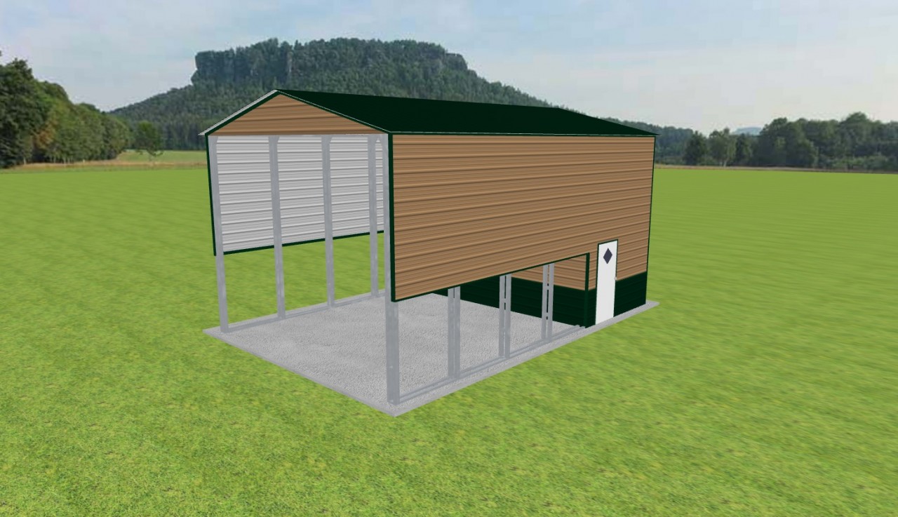 Carport with Storage 20 x 30 x 15 — photo 1