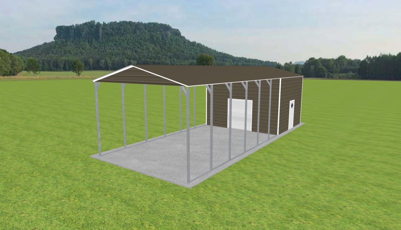 Carport with Storage 18 x 45 x 12 — photo 1