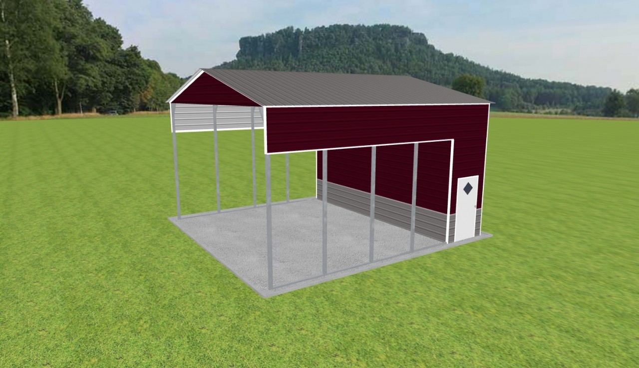 Carport with Storage 24 x 25 x 14 — photo 1