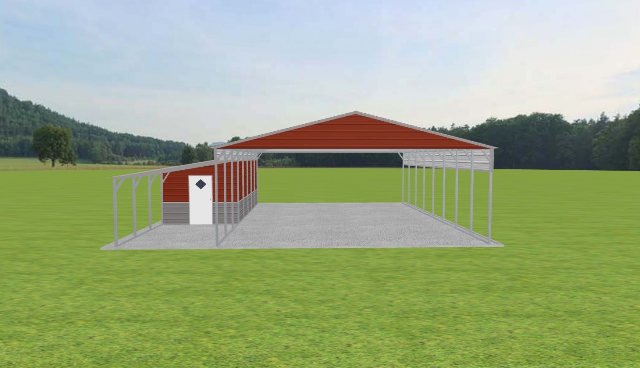 Carport with Storage 28 x 40 x 10 — photo 1