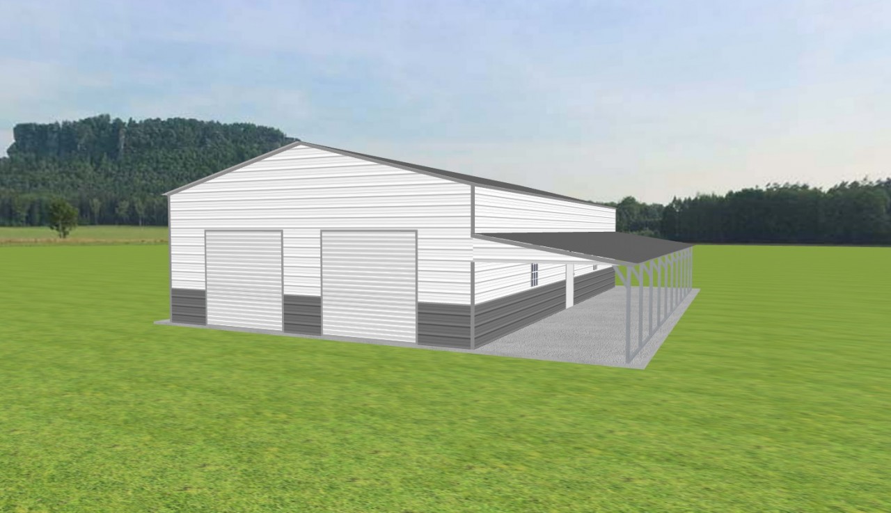 Garage with Lean To 28 x 50 x 11 — photo 1