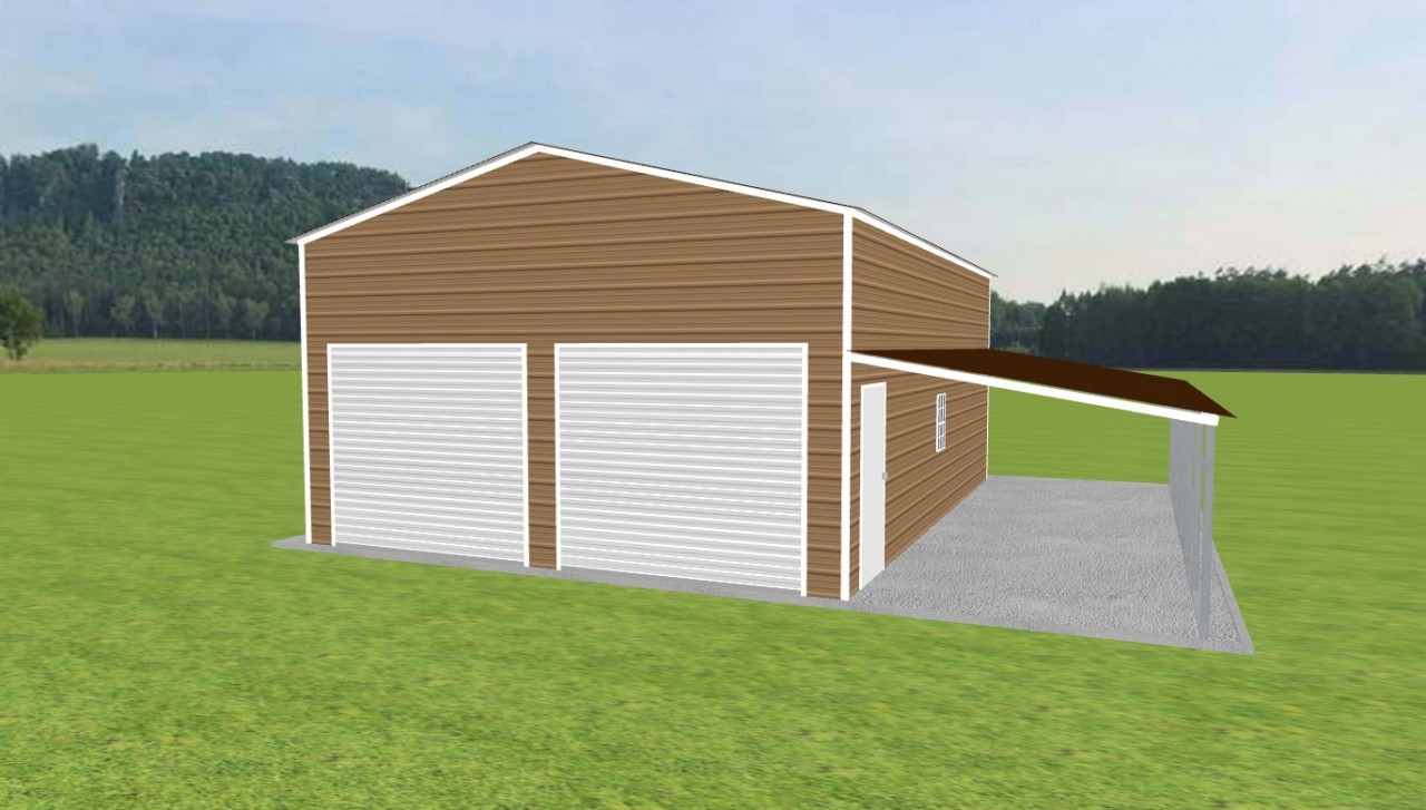Garage with Lean To 22 x 30 x 12 — photo 1