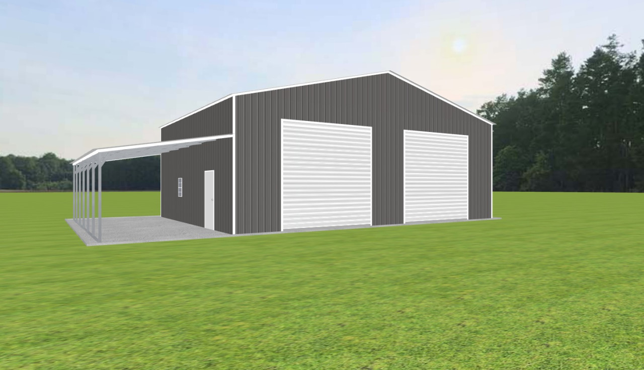Garage with Lean To 40 x 30 x 14 — photo 1