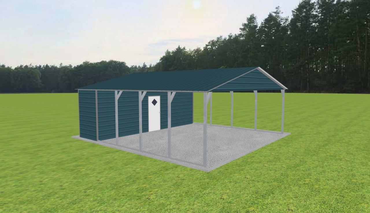 Carport with Storage 24 x 25 x 8 — photo 1