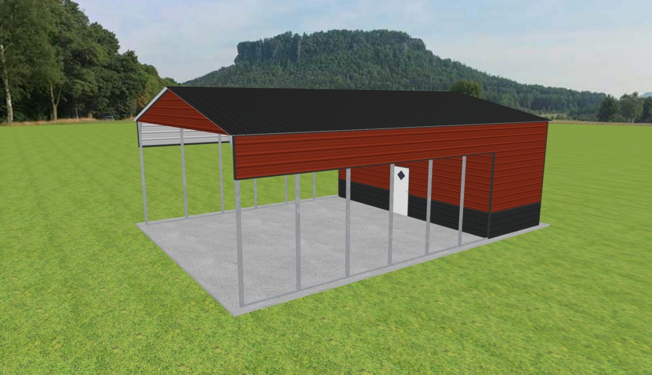 Carport with Storage 28 x 40 x 13 — photo 1