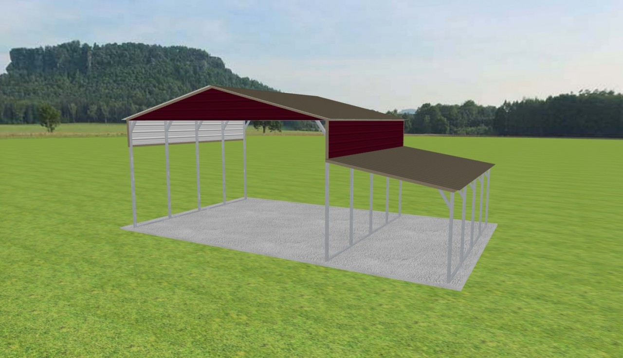 2 Car Carport 24 x 20 x 12 — photo 1