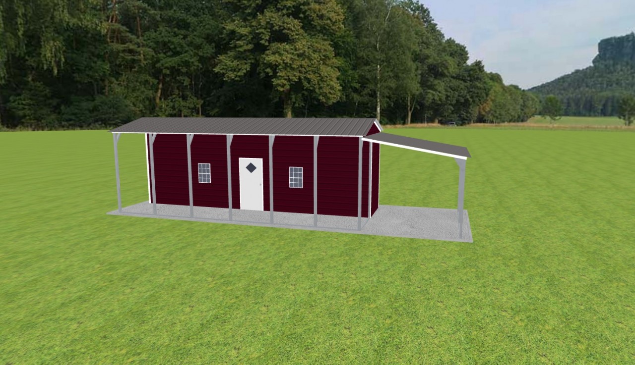 Carport with Storage 12 x 30 x 10 — photo 1
