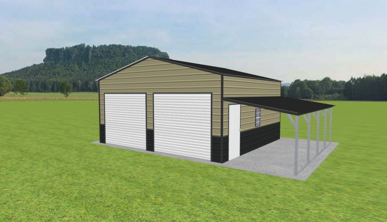 Garage with Lean To 22 x 20 x 10 — photo 1