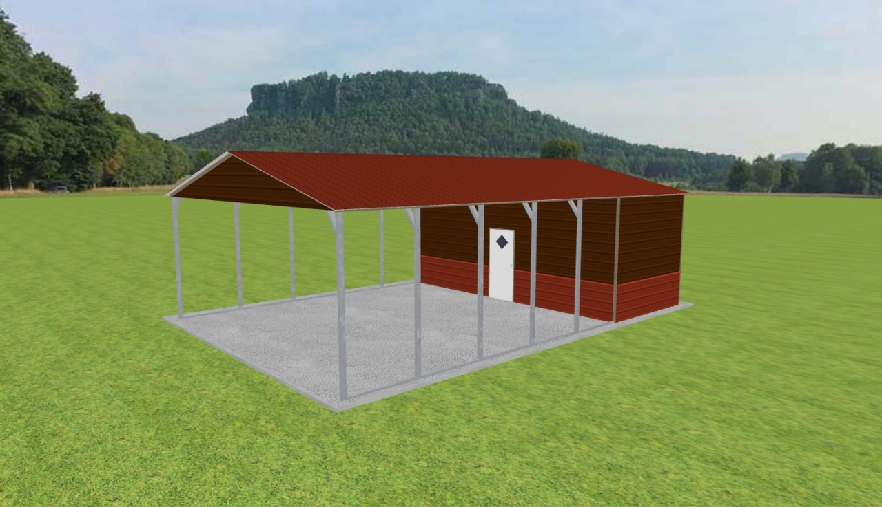 Carport with Storage 24 x 35 x 10 — photo 1