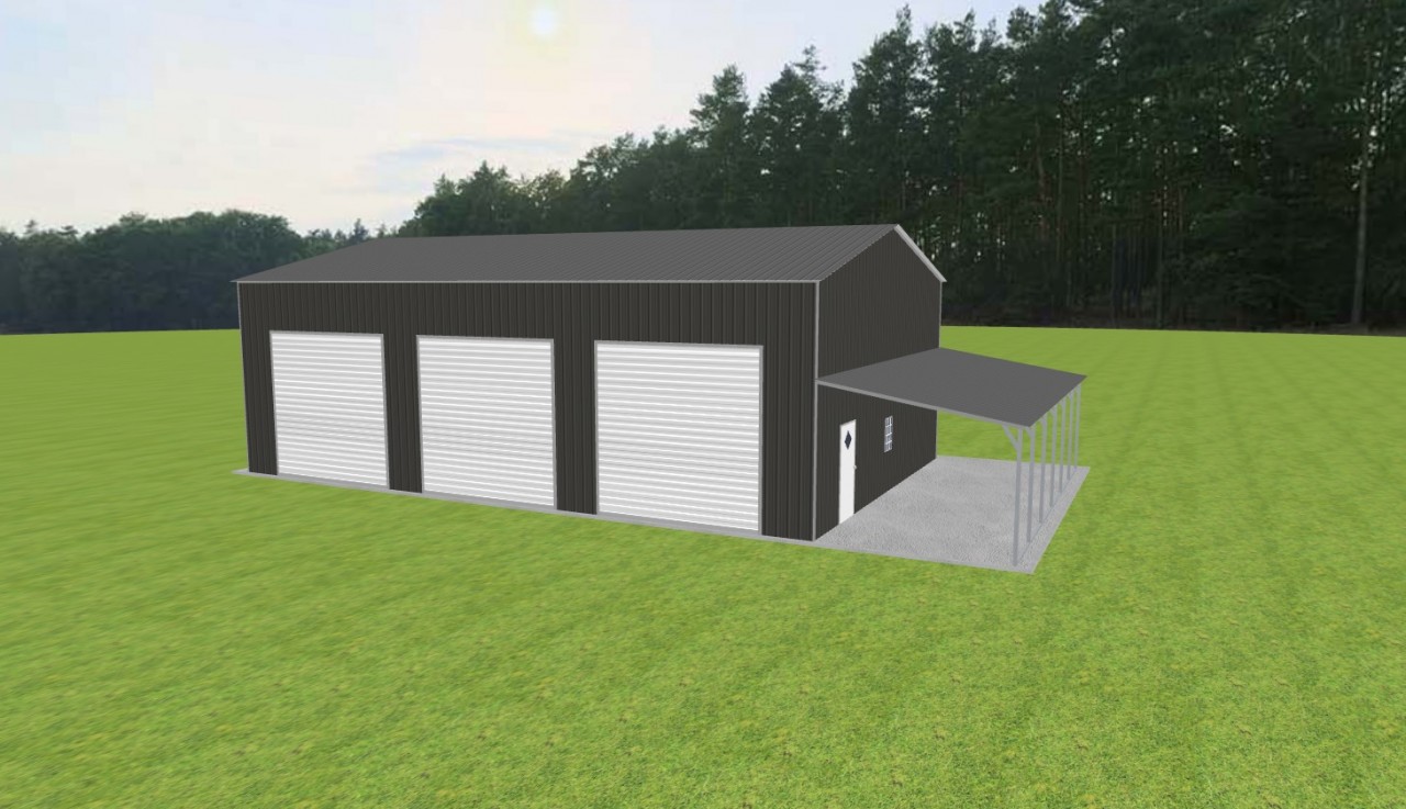 Garage with Lean To 32 x 50 x 16 — photo 1