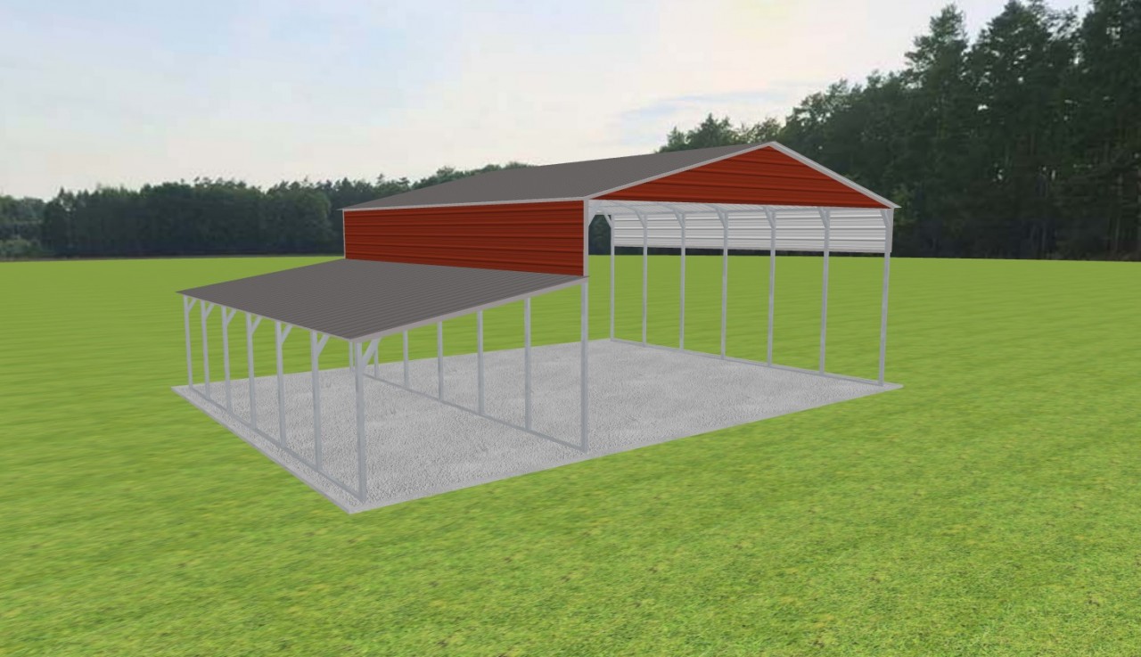 3 Car Carport 28 x 30 x 13 — photo 1