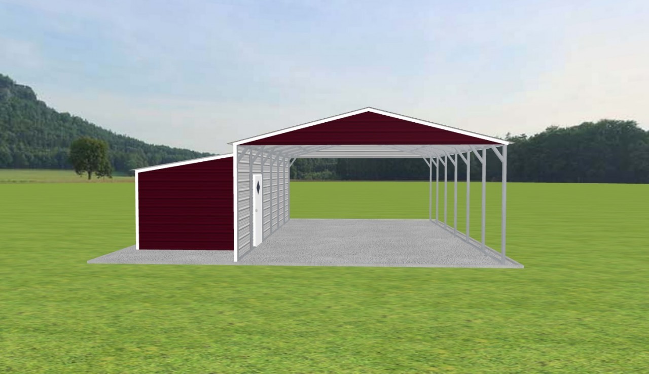 Carport with Side Storage 20 x 30 x 9 — photo 1