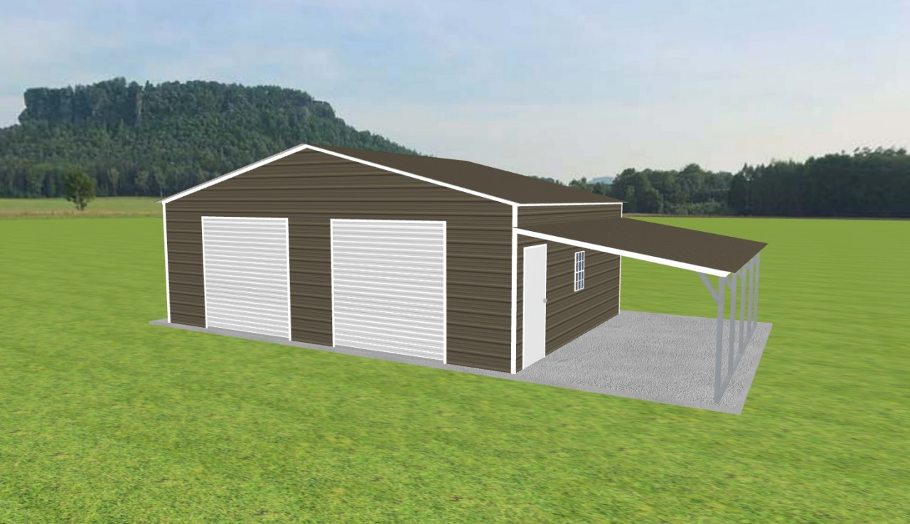 Garage with Lean To 28 x 20 x 9 — photo 1