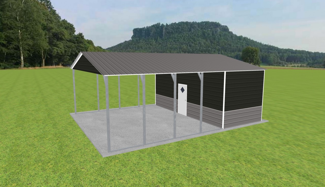 Carport with Storage 24 x 30 x 10 — photo 1