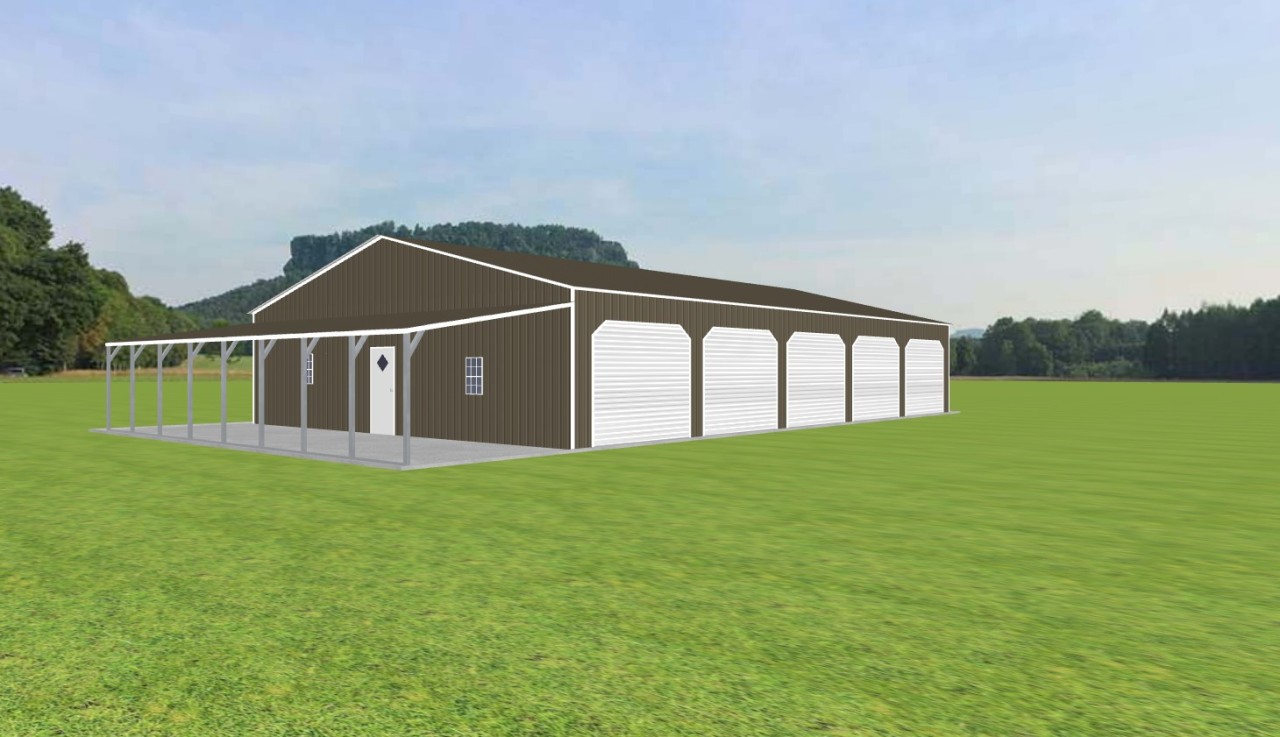 Garage with Lean To 40 x 60 x 10 — photo 1