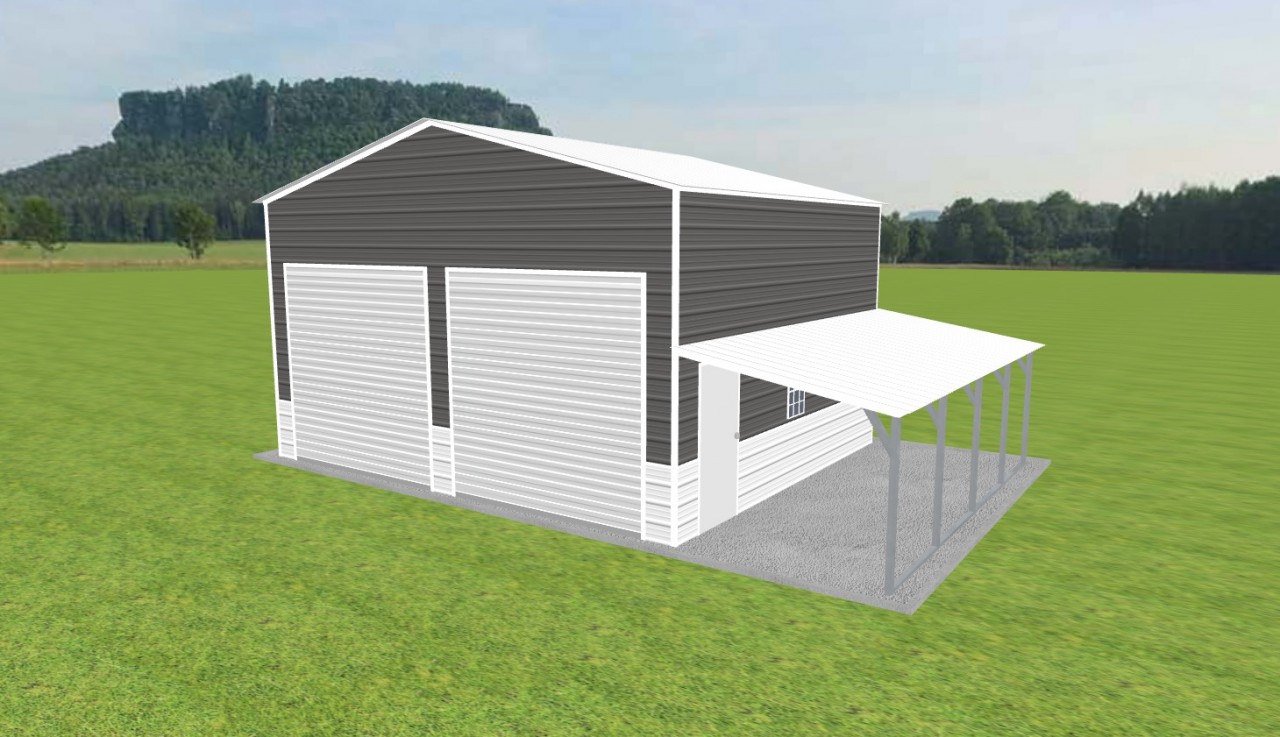 Garage with Lean To 24 x 20 x 13 — photo 1
