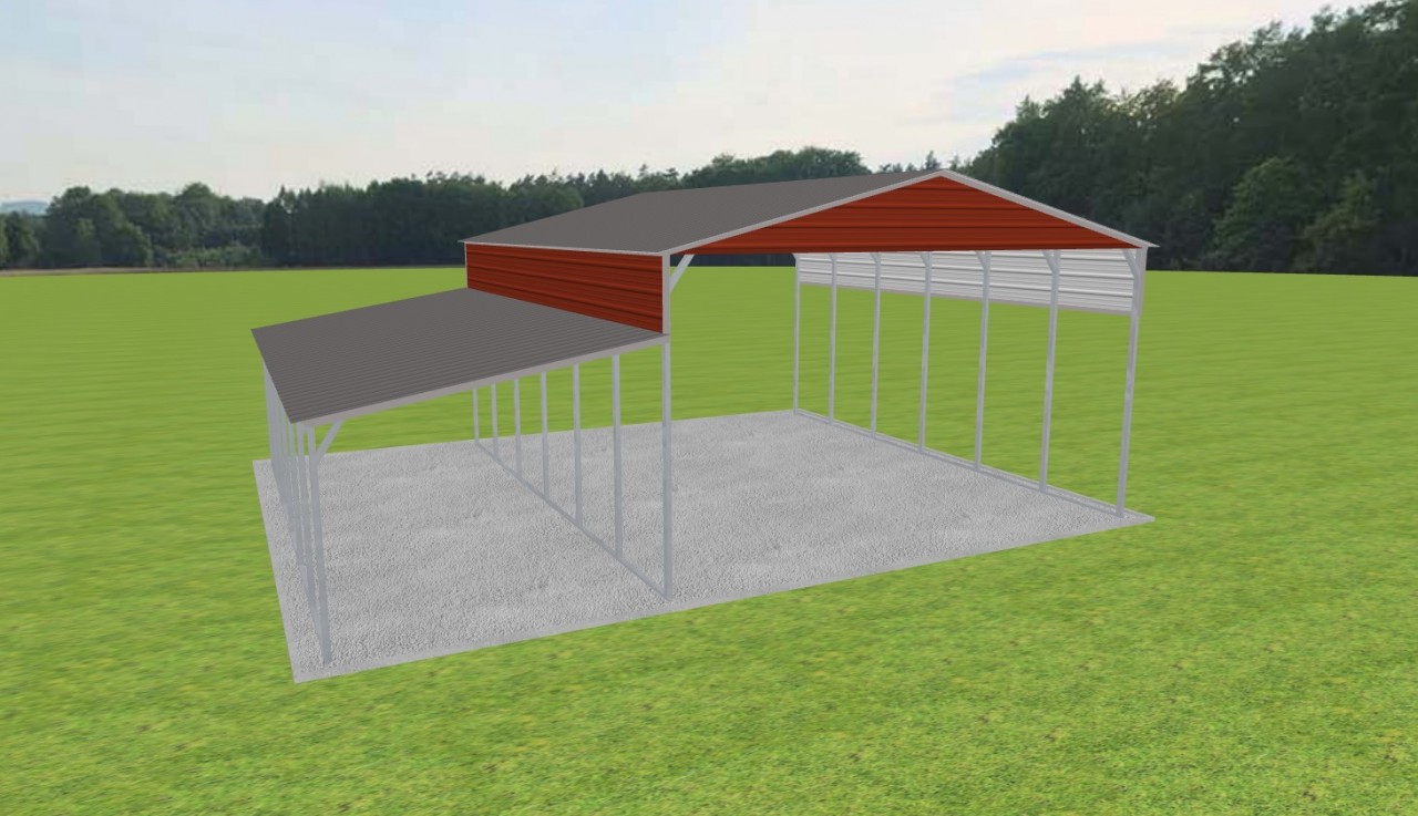 2 Car Carport 24 x 30 x 13 — photo 1