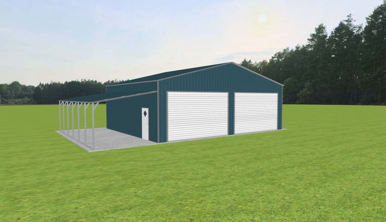 Garage with Lean To 38 x 30 x 12 — photo 1