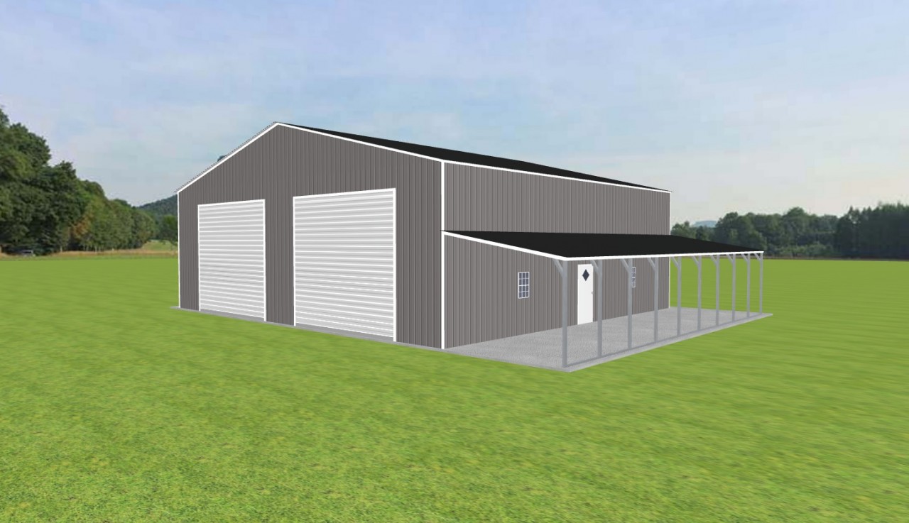Garage with Lean To 50 x 45 x 16 — photo 1
