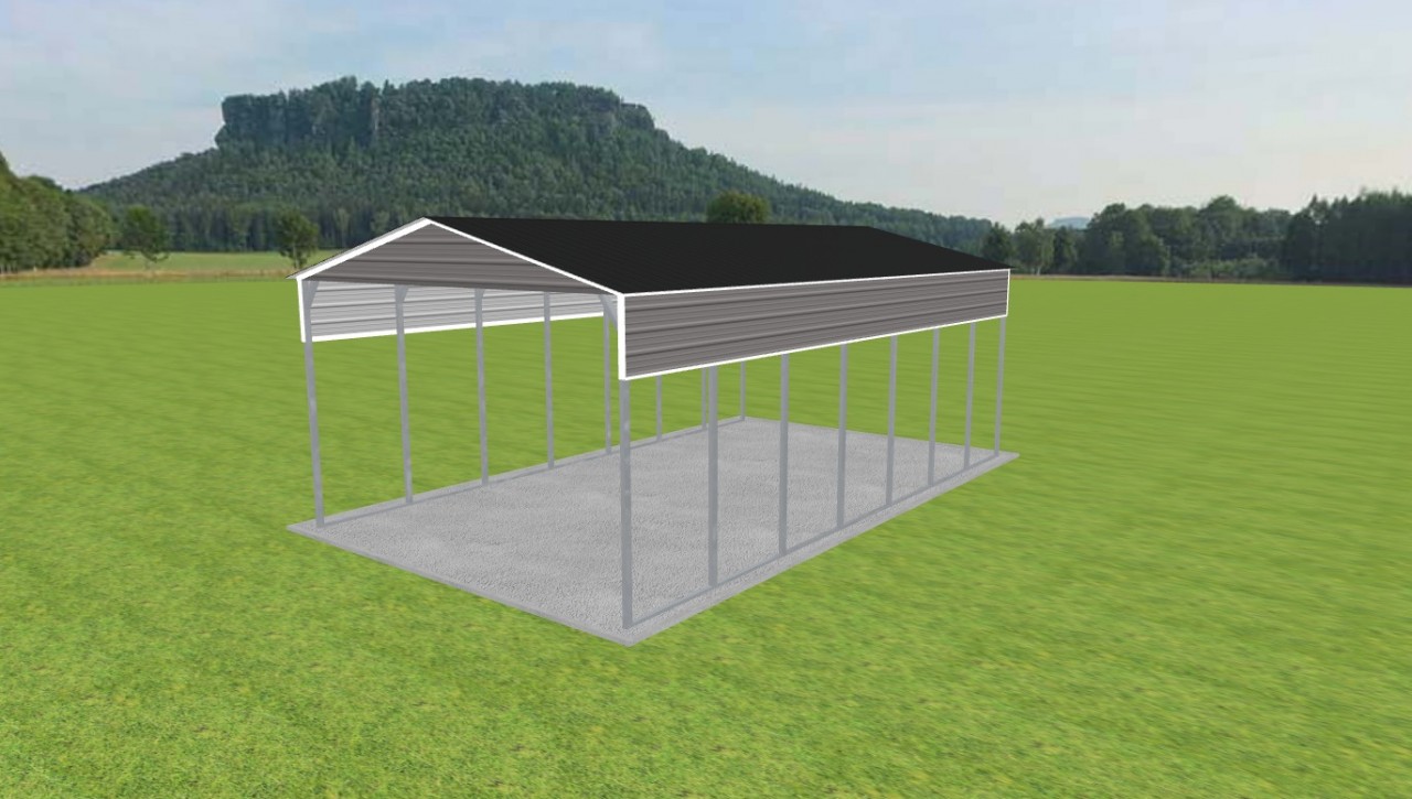 2 Car Carport 20 x 35 x 12 — photo 1