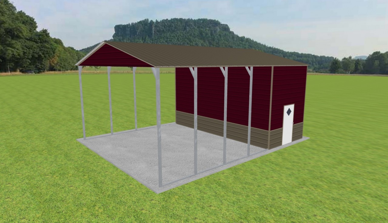 Carport with Storage 24 x 30 x 13 — photo 1