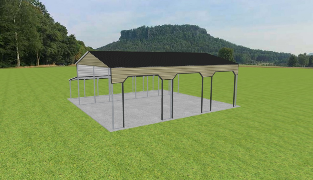 3 Car Carport 28 x 40 x 13 — photo 1