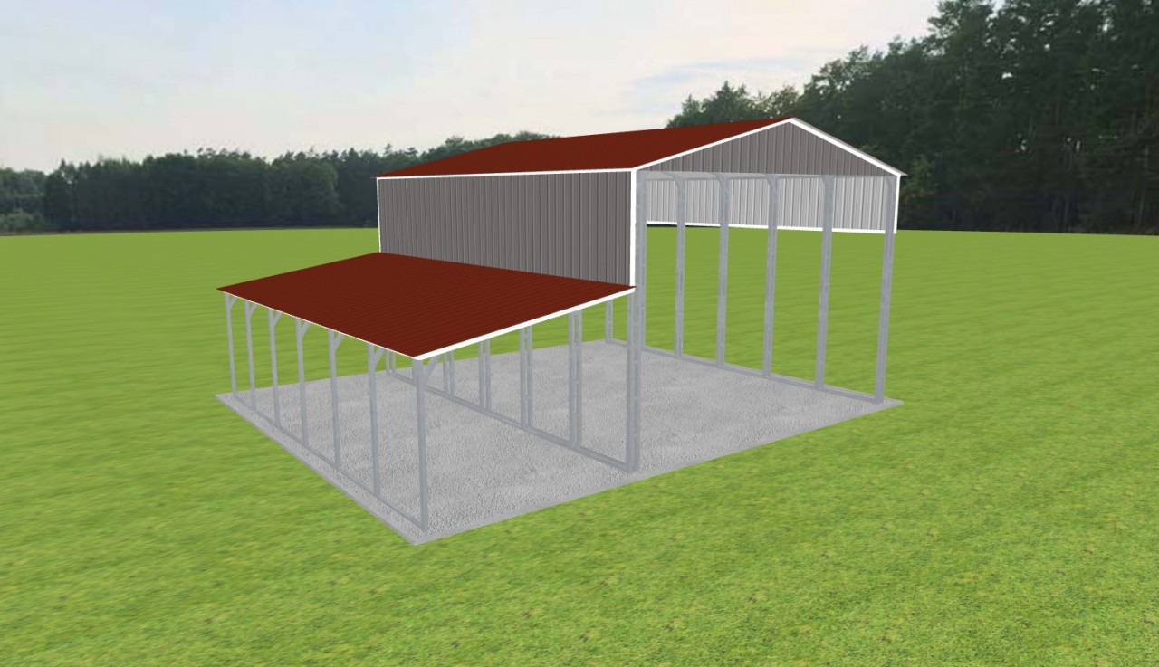 2 Car Carport 24 x 30 x 16 — photo 1