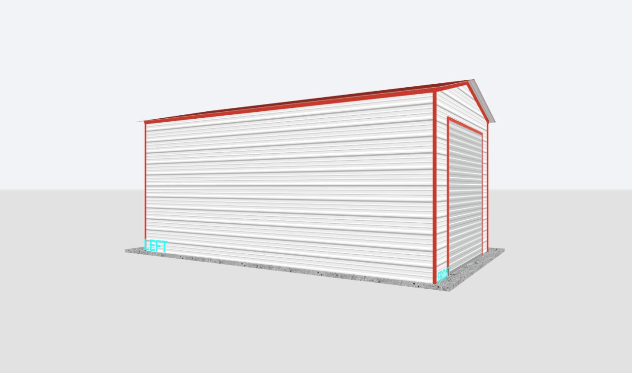 1 Car Mini Garage 12 x 20 x 9, 12' x 20' x 9' metal garage
