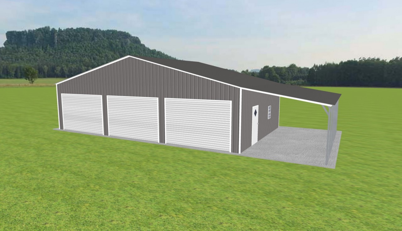 Garage with Lean To 42 x 25 x 10 — photo 1