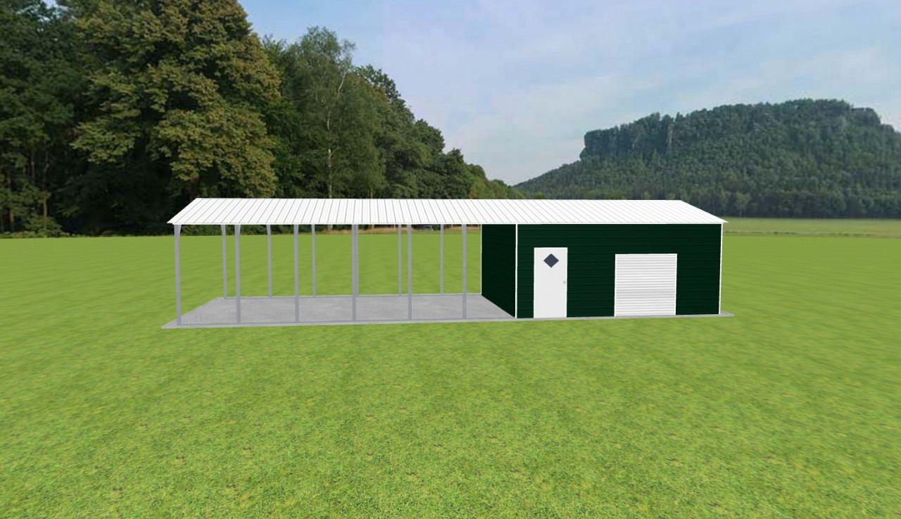 Carport with Storage 18 x 50 x 9 — photo 1