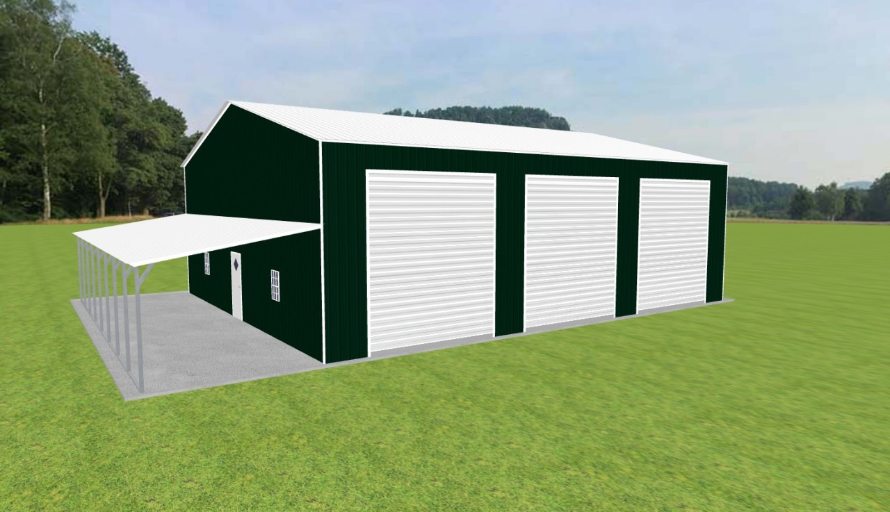 Garage with Lean To 42 x 50 x 16 — photo 1