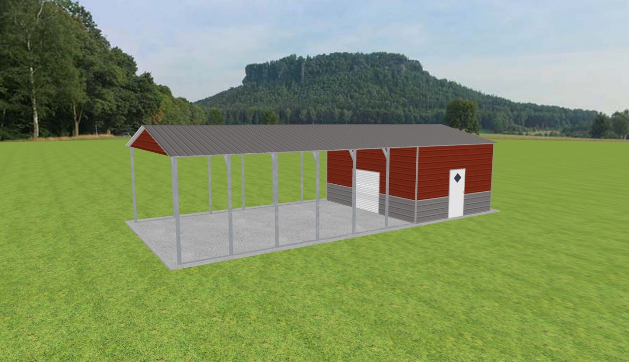 Carport with Storage 20 x 45 x 10 — photo 1