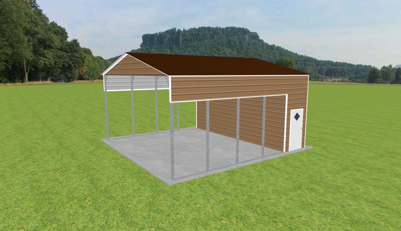 Carport with Storage 24 x 25 x 12 — photo 1