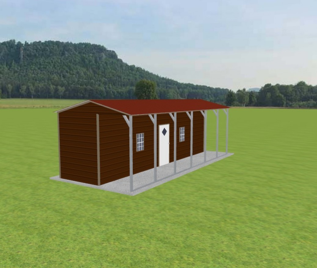 Carport with Storage 12 x 30 x 9 — photo 1