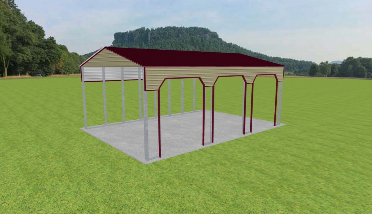 3 Car Carport 28 x 40 x 15 — photo 1